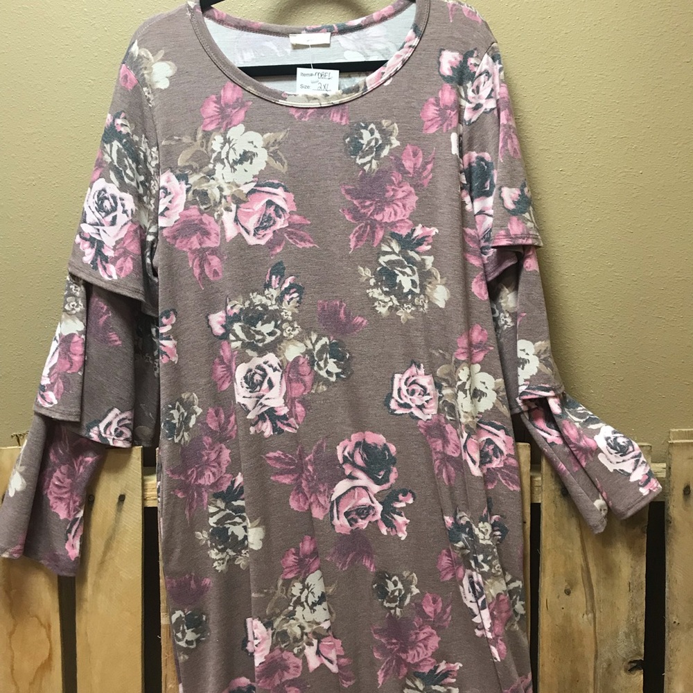 Mauve Floral long sleeve top